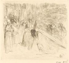 Christ Carrying the Cross (fifth plate), c. 1910. Creator: Jean Louis Forain