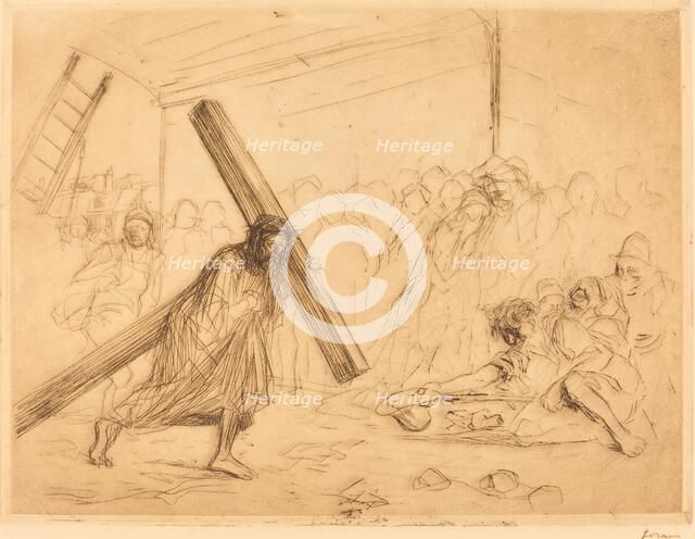 Christ Carrying the Cross (fourth plate), 1910. Creator: Jean Louis Forain.