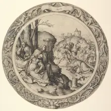 Christ Carrying the Cross, from the Circular Passion, 1509. Creator: Lucas van Leyden