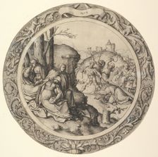 Christ Carrying the Cross, from the Circular Passion, 1509. Creator: Lucas van Leyden