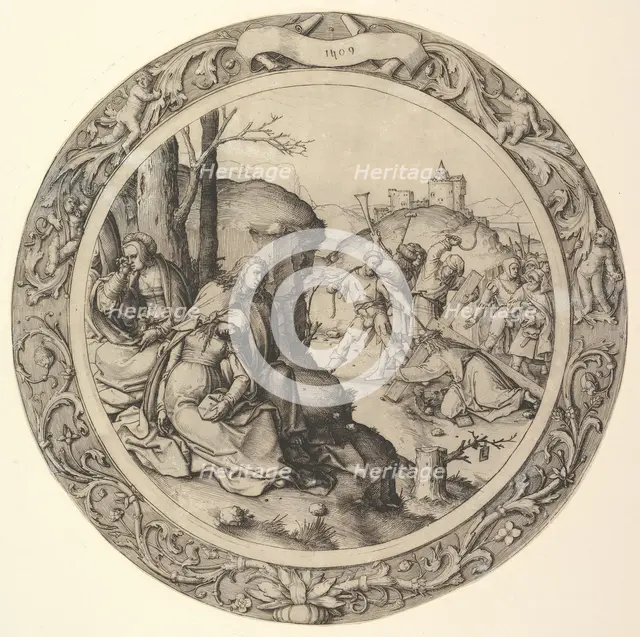 Christ Carrying the Cross, from the Circular Passion, 1509. Creator: Lucas van Leyden.