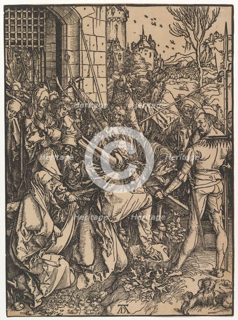 Christ Carrying the Cross, from The Large Passion, ca. 1498. Creator: Albrecht Durer.