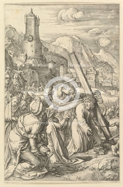Christ Carrying the Cross, from The Passion of Christ, ca. 1598-1617. Creator: Unknown.