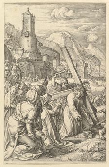 Christ Carrying the Cross, from The Passion of Christ, ca. 1598-1617. Creator: Unknown