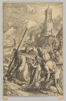 Christ Carrying the Cross, from The Passion of Christ, ca. 1623. Creator: Ludovicus Siceram