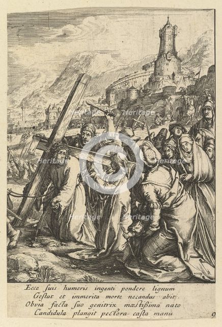 Christ Carrying the Cross, from "The Passion of Christ", mid 17th century. Creator: Nicolas Cochin.