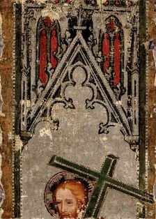 Christ Carrying the Cross (fragment, upper half), c1350-1360. Creator: Nuremberg Master