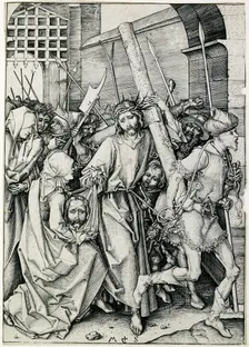 Christ carrying the cross, late 15th century. Artist: Martin Schongauer