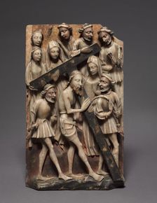 Christ Carrying the Cross (Panel from an Altarpiece), 1400s. Creator: Unknown