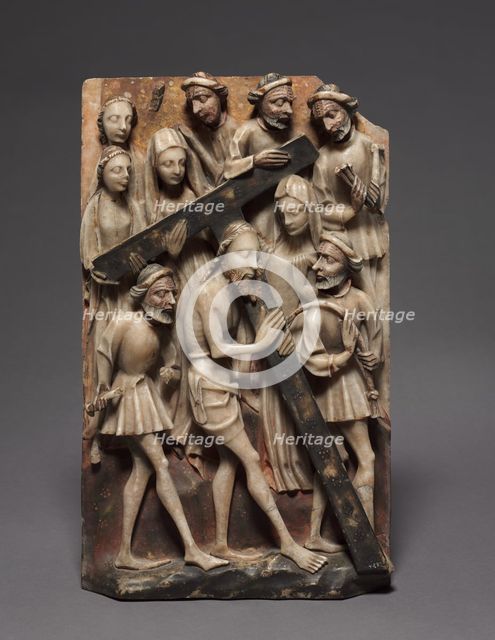 Christ Carrying the Cross (Panel from an Altarpiece), 1400s. Creator: Unknown.