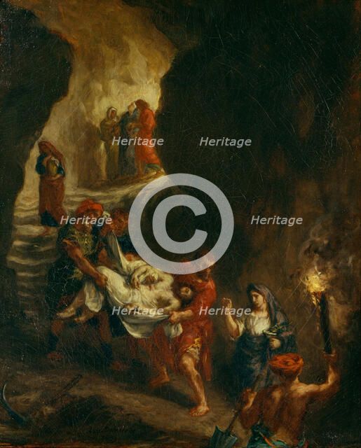 Christ Carried Down to the Tomb. Artist: Delacroix, Eugène (1798-1863)