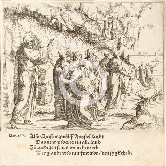 Christ Charges the Apostles of their Mission, 1548. Creator: Augustin Hirschvogel.