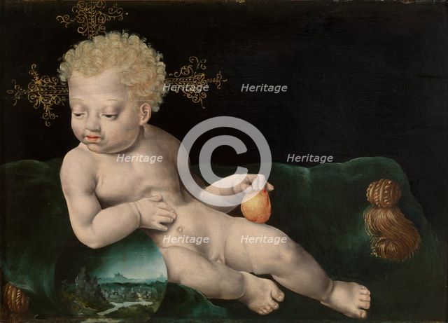 Christ child with orb and pear, Between 1500 and 1550. Creator: Joos van Cleve.