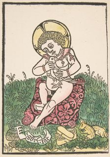Christ Child With New Year's Wish (Schr. 784), 15th century., 15th century. Creator: Anon