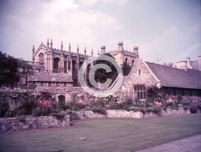 Christ Church and its chapel from the War Memorial Gardens, Oxford, c1955.  The Cathedral Church Creator: Arthur Charles Kirby Ware.