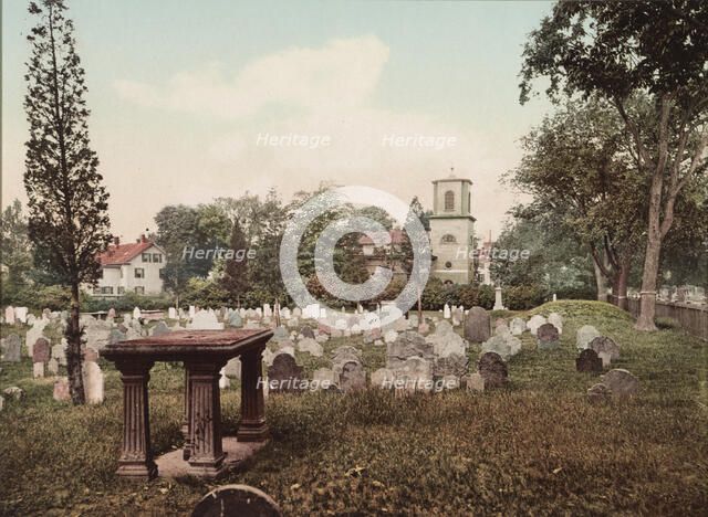 Christ Church churchyard, Cambridge, c1899. Creator: Unknown.