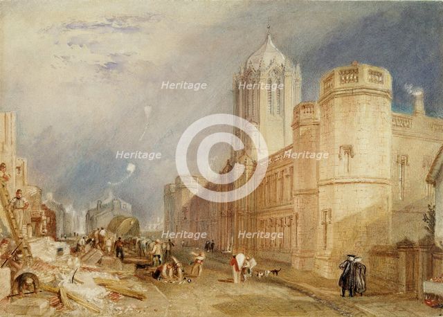 Christ Church College, Oxford, 1832-1833. Artist: JMW Turner.