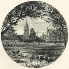Christ Church, from Merton Meadows c1870