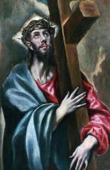 Christ Clasping the Cross 1600-1610. Artist: El Greco