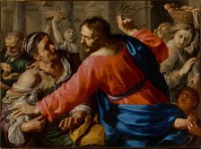 Christ Cleansing the Temple, about 1655. Creator: Bernardino Mei
