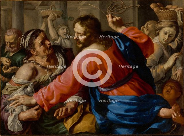 Christ Cleansing the Temple, about 1655. Creator: Bernardino Mei.