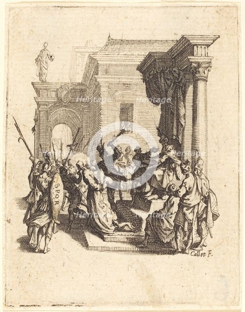 Christ Condemned to Death by Pilate, c. 1624/1625. Creator: Jacques Callot.
