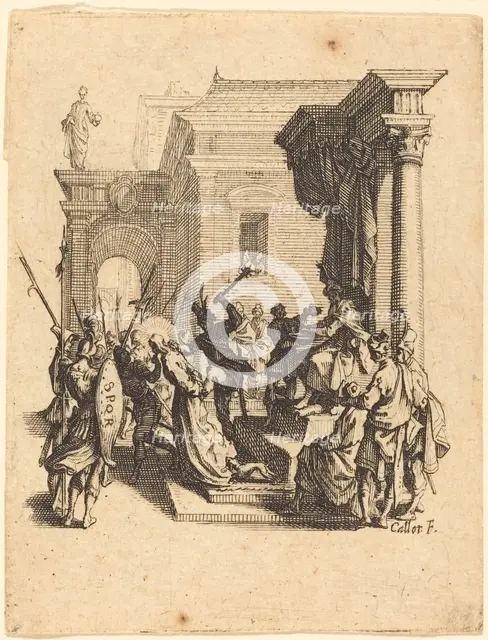 Christ Condemned to Death by Pilate, c. 1624/1625. Creator: Jacques Callot.