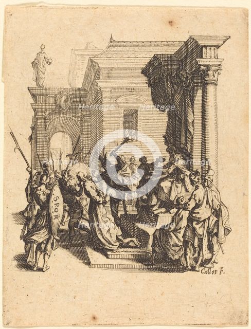 Christ Condemned to Death by Pilate, c. 1624/1625. Creator: Jacques Callot.