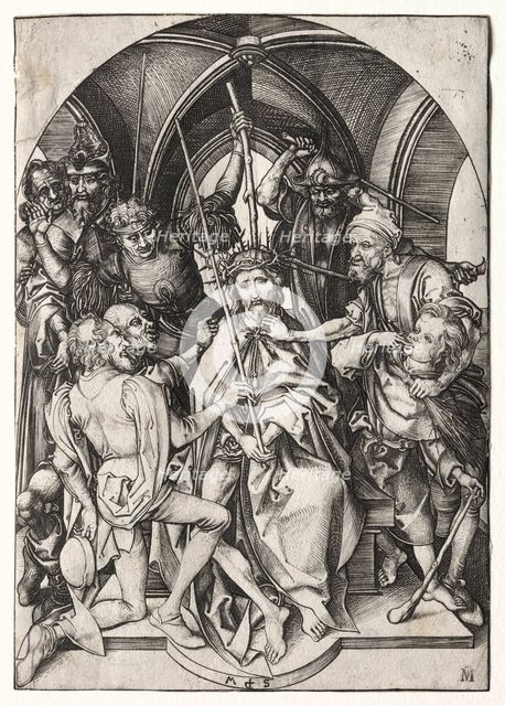 Christ Crowned with Thorns. Creator: Martin Schongauer (German, c.1450-1491).