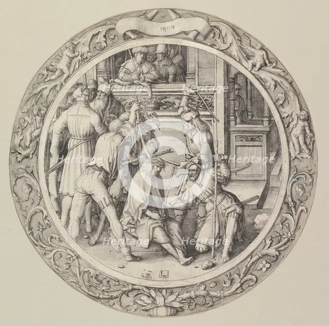 Christ Crowned with Thorns, from the Circular Passion, 1509. Creator: Lucas van Leyden.