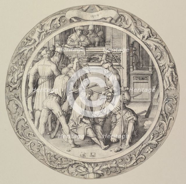 Christ Crowned with Thorns, from the Circular Passion, 1509. Creator: Lucas van Leyden.