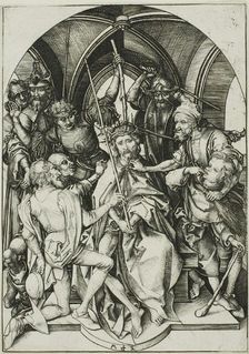 Christ Crowned With Thorns, from The Passion, c. 1475. Creator: Martin Schongauer
