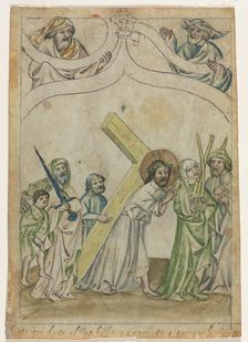 Christ Crowned with Thorns (recto) Christ Carrying the Cross (verso), c. 1410. Creator: Unknown