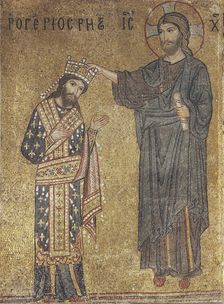 Christ crowning king Roger II of Sicily, 12th century
