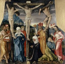 Christ Crucified with the Thieves, Saints, and a Female Donor, 1512. Creator: Hans Baldung