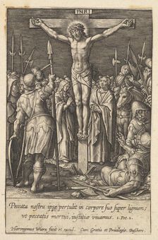Christ Crucified, before 1619. Creator: Hieronymous Wierix