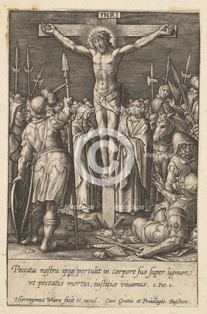 Christ Crucified, before 1619. Creator: Hieronymous Wierix.