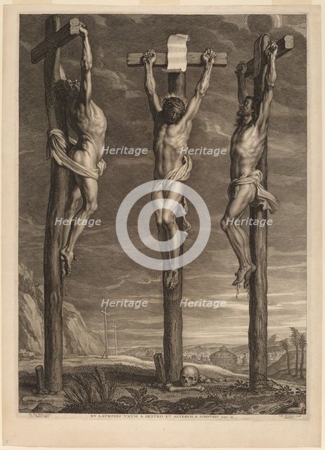 Christ Crucified between Two Thieves, 1640s. Creator: Boetius Adams Bolswert.