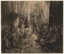 Christ Crucified Between the Two Thieves: The Three Crosses, 1653- c.1660. Creator: Rembrandt van Rijn (Dutch, 1606-1669)