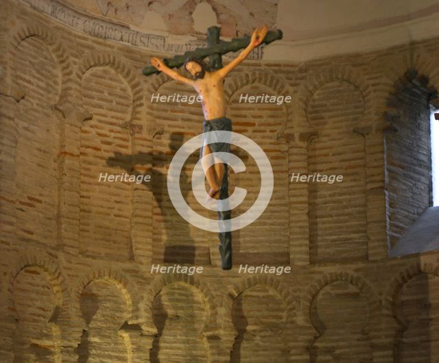 Christ crucified, Cristo de la Luz Shrine, Toledo, Castile-La Mancha, Spain, 2022.  Creator: LTL.