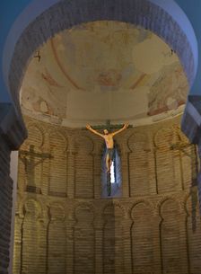 Christ crucified, Cristo de la Luz Shrine, Toledo, Castile-La Mancha, Spain, 2022. Creator: LTL