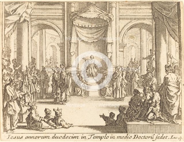 Christ Disputing with the Doctors, 1635. Creator: Jacques Callot.