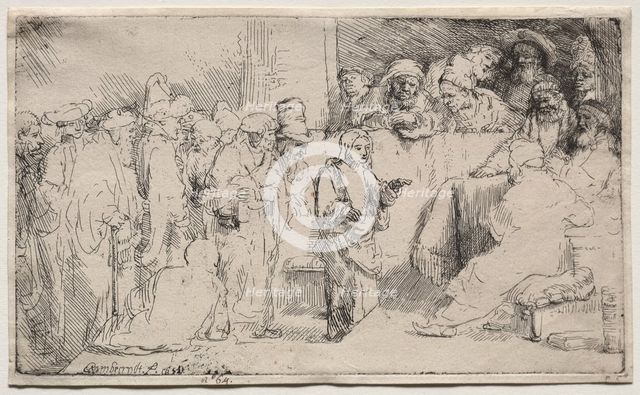 Christ Disputing with the Doctors: A Sketch, 1652. Creator: Rembrandt van Rijn (Dutch, 1606-1669).