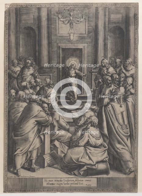 Christ Disputing in the Temple, 1568-77., 1568-77. Creator: Orazio de Sanctis.