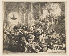 Christ Driving the Money-Changers from the Temple, 1635. Creator: Rembrandt Harmensz van Rijn