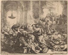 Christ Driving the Money Changers from the Temple, 1635. Creator: Rembrandt Harmensz van Rijn