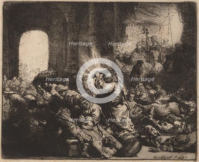 Christ Driving the Money Changers from the Temple, 1635. Creator: Rembrandt Harmensz van Rijn.