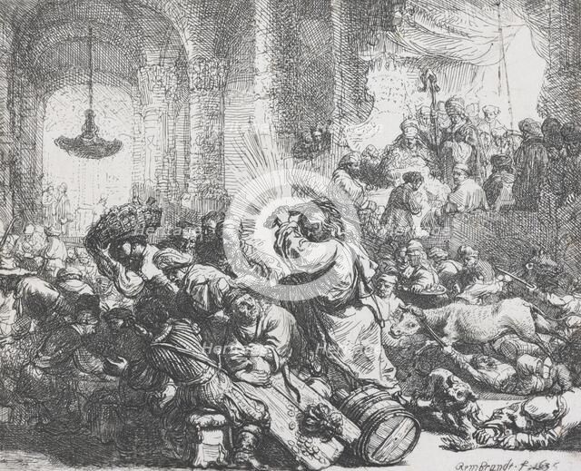 Christ driving the money changers from the Temple, 1635. Creator: Rembrandt Harmensz van Rijn.