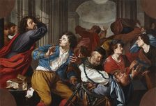 Christ Driving the Money Changers from the Temple, 1630-1635. Creator: Rombouts, Theodor (1597-1637)