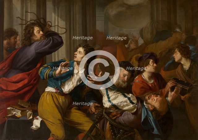 Christ Driving the Money Changers from the Temple, c1625-1630. Creator: Theodoor Rombouts.